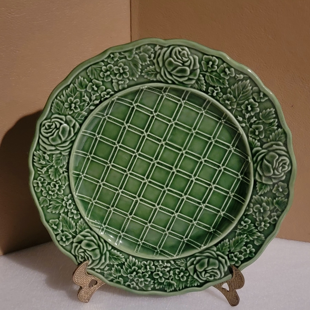 VINTAGE Tiffany & Co. Green Ceramic 12 " Platter